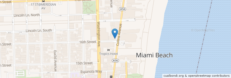 Mapa de ubicacion de Joe & The Juice en Verenigde Staten, Florida, Miami-Dade County, Miami Beach.