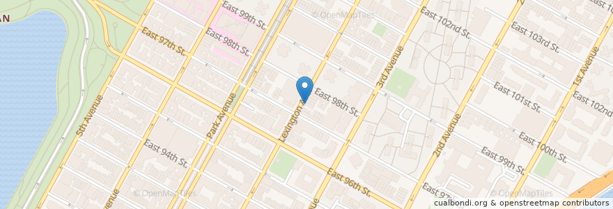 Mapa de ubicacion de Spice Noodle en 美利坚合众国/美利堅合眾國, 纽约州 / 紐約州, 纽约, 纽约县, Manhattan, Manhattan Community Board 11.