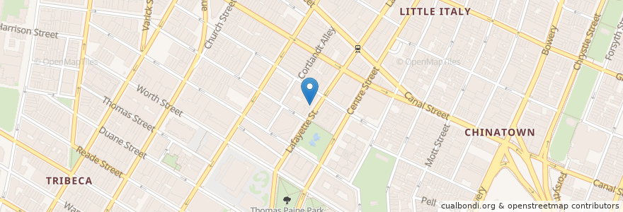 Mapa de ubicacion de Cafe Lafayette en Estados Unidos Da América, Nova Iorque, New York, New York County, Manhattan.