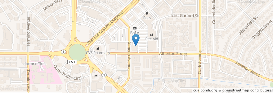 Mapa de ubicacion de Wingstop en United States, California, Los Angeles County, Long Beach.