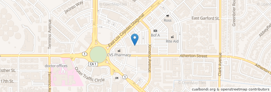 Mapa de ubicacion de Circle Nutrition Center en United States, California, Los Angeles County, Long Beach.