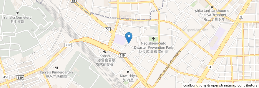 Mapa de ubicacion de かとう医院 en Japon, Tokyo, 台東区.