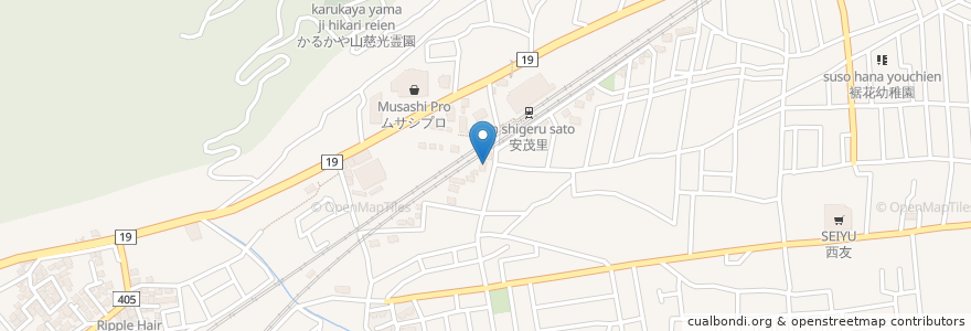 Mapa de ubicacion de とらや en Jepun, 長野県, 長野市.