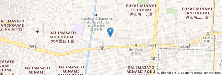 Mapa de ubicacion de Ki-Re-i en Japonya, 大阪府, 大阪市, 東成区.