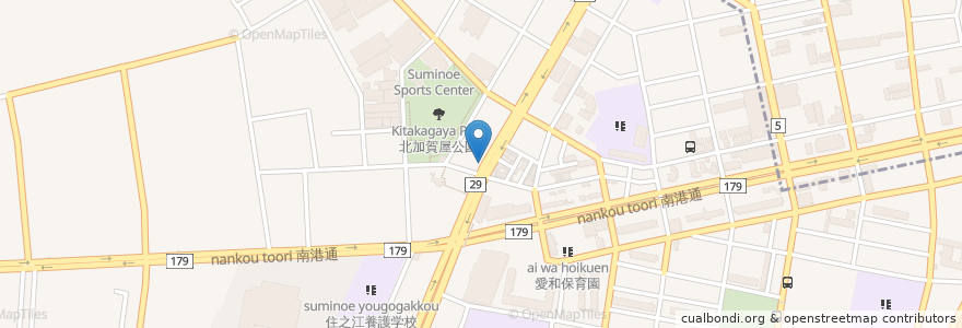 Mapa de ubicacion de スシロー en Japan, Präfektur Osaka, 大阪市, 住之江区.