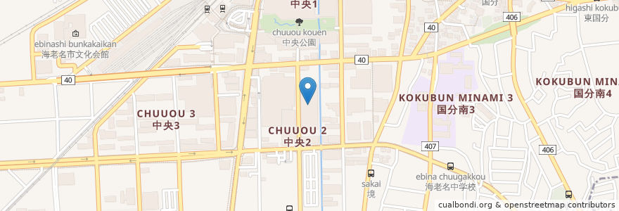 Mapa de ubicacion de タイムズイオン海老名ショッピングセンター立体 en اليابان, كاناغاوا, 海老名市.