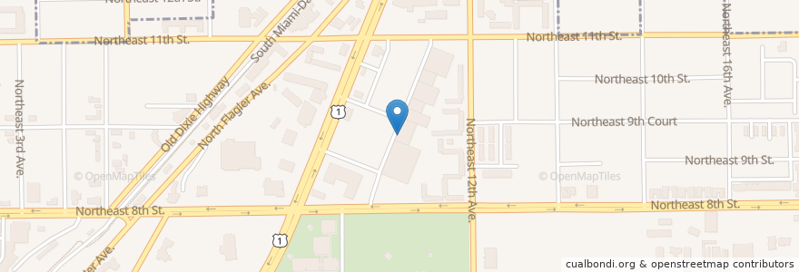 Mapa de ubicacion de Subway en 미국, 플로리다주, 마이애미데이드 군, Homestead.