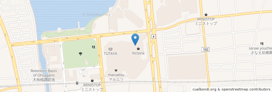 Mapa de ubicacion de イオンシネマ越谷レイクタウン en 日本, 埼玉県, 越谷市.