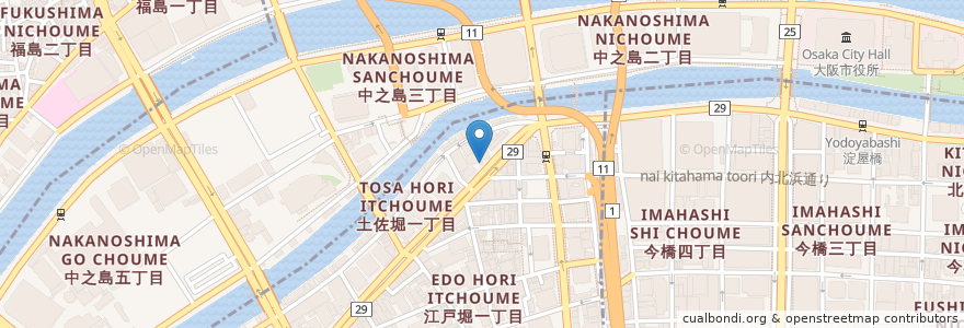 Mapa de ubicacion de オリックスレンタカー en Japan, Osaka Prefecture, Osaka, Kita Ward.