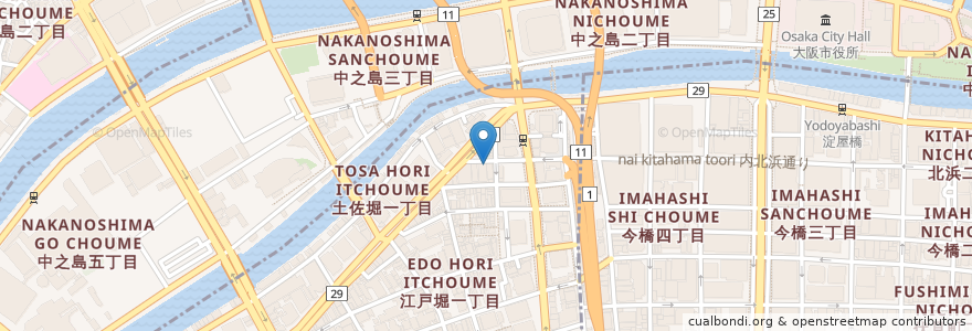 Mapa de ubicacion de VOXX en Japan, 大阪府, Osaka, 北区, 西区.