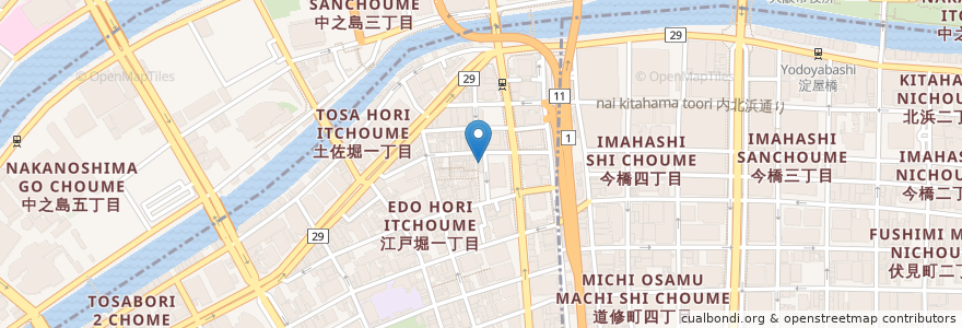 Mapa de ubicacion de Lion Heart en Jepun, 大阪府, 大阪市, 北区, 西区.