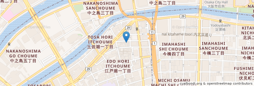 Mapa de ubicacion de きよし en 日本, 大阪府, 大阪市, 北区, 西区.