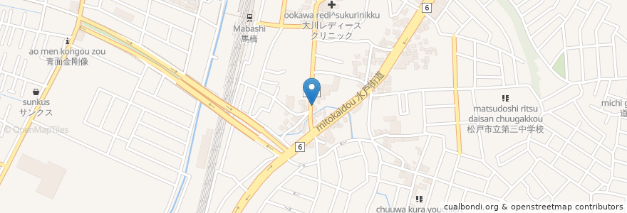 Mapa de ubicacion de 馬橋消防センター en Japão, 千葉県, 松戸市.