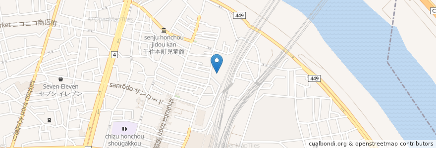 Mapa de ubicacion de Templo Choenji en Japón, Tokio, Adachi.