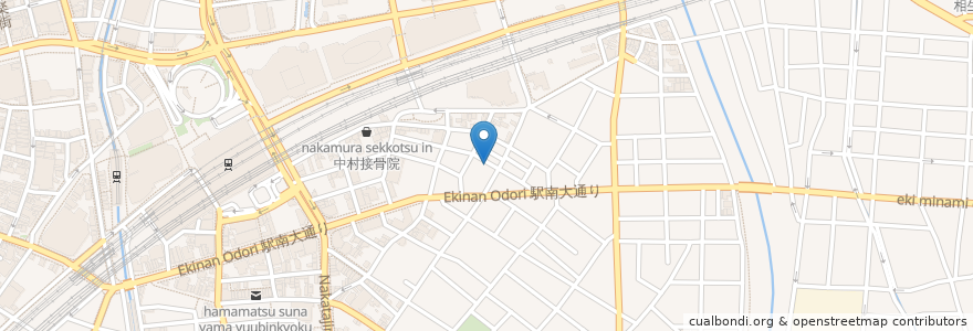 Mapa de ubicacion de 実行堂漢方薬局 en 日本, 静岡県, 浜松市, 中区.