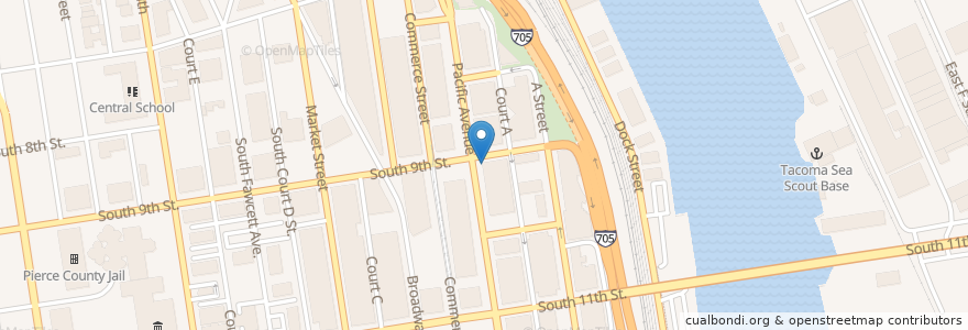 Mapa de ubicacion de Cafe Amisa en United States, Washington, Pierce County.