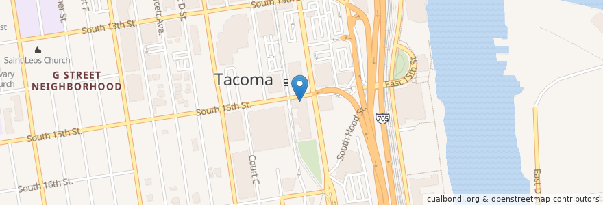 Mapa de ubicacion de Union Bank en Amerika Syarikat, Washington, Pierce County, Tacoma.