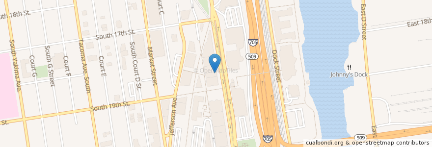 Mapa de ubicacion de Renaissance Cafe en ایالات متحده آمریکا, واشنگتن, Pierce County, Tacoma.