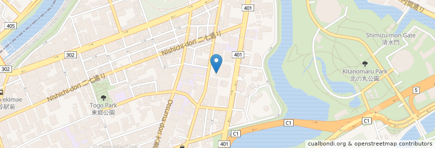Mapa de ubicacion de Tony Roma's en 일본, 도쿄도, 치요다.