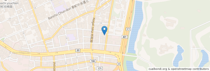 Mapa de ubicacion de 金剛飯店 en 일본, 도쿄도, 치요다.