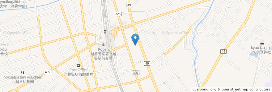 Mapa de ubicacion de 香取神社 en 日本, 埼玉県, 越谷市.
