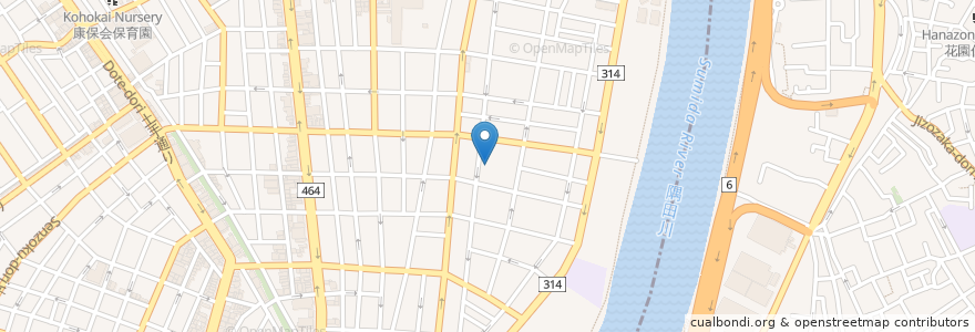 Mapa de ubicacion de 長昌寺 en ژاپن, 東京都, 台東区.