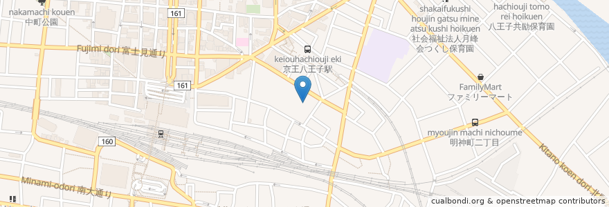 Mapa de ubicacion de 八王子合同庁舎 en Japonya, 東京都, 八王子市.