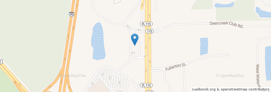Mapa de ubicacion de Moe's Southwest Grill en Vereinigte Staaten Von Amerika, Florida, Duval County, Jacksonville.