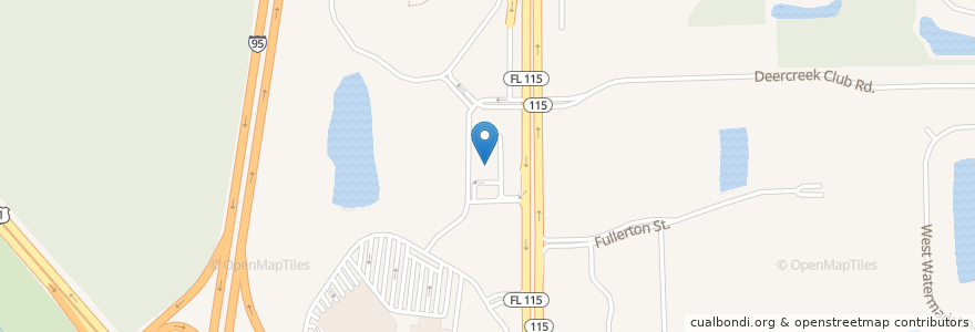 Mapa de ubicacion de Cold Stone Creamery en United States, Florida, Duval County, Jacksonville.