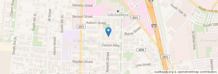 Mapa de ubicacion de Shalom Baptist Church en États-Unis D'Amérique, New Jersey, Camden County, Camden.