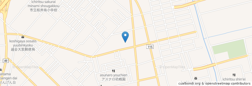 Mapa de ubicacion de ドラッグストア セキ en Giappone, Prefettura Di Saitama, 越谷市.