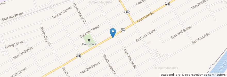 Mapa de ubicacion de McClure Oil at E Main St en Amerika Birleşik Devletleri, Indiana, Miami County, Peru.