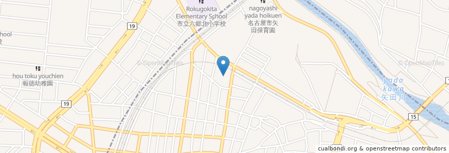 Mapa de ubicacion de 白山神社 en Japan, Aichi Prefecture, Nagoya, Higashi Ward.