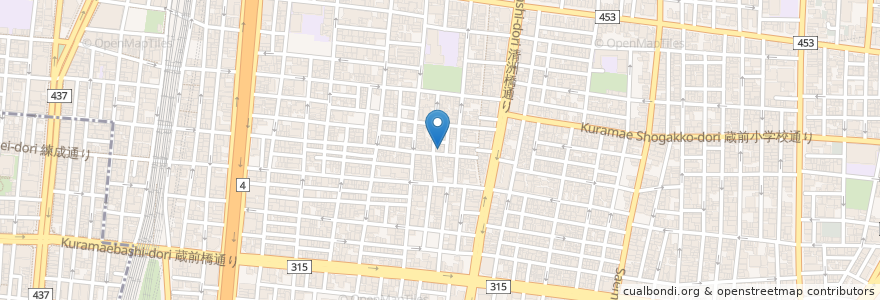 Mapa de ubicacion de うどん屋 はやし en Jepun, 東京都, 台東区.