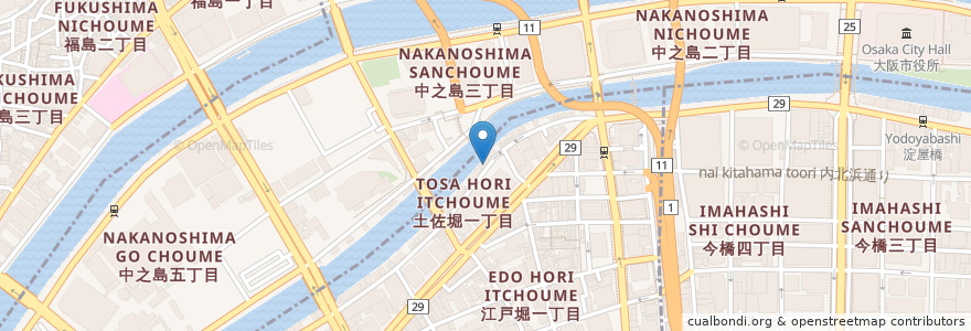 Mapa de ubicacion de Remon en 일본, 오사카부, 오사카, 기타구.