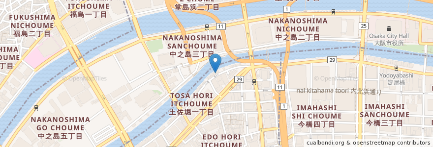Mapa de ubicacion de えん魔家 en 日本, 大阪府, 大阪市, 北区.