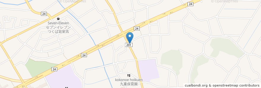 Mapa de ubicacion de 西洋膳所 Korin en ژاپن, 茨城県, つくば市.