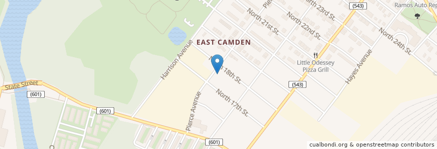 Mapa de ubicacion de Acelero Learning - Pierce Avenue Center en États-Unis D'Amérique, New Jersey, Camden County, Camden.