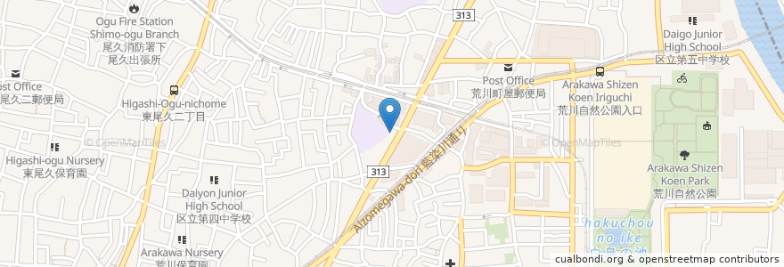 Mapa de ubicacion de 日高屋 en Jepun, 東京都.
