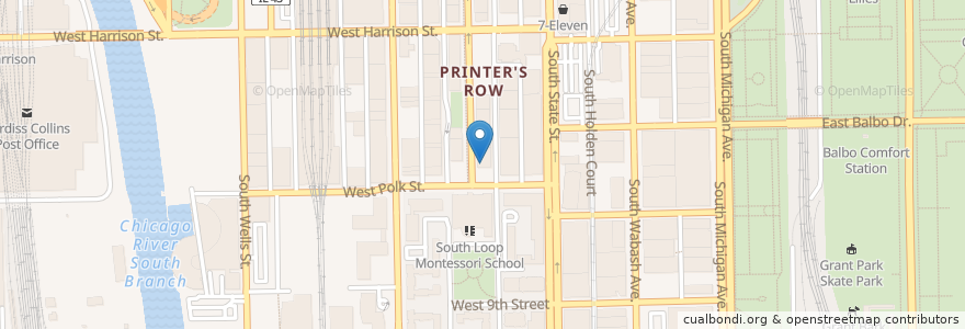 Mapa de ubicacion de Hackney's en Estados Unidos Da América, Illinois, Chicago.