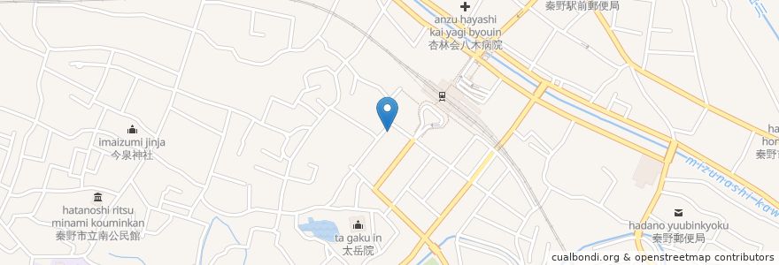 Mapa de ubicacion de あおば保育園　分園 en Japón, Prefectura De Kanagawa, 秦野市.