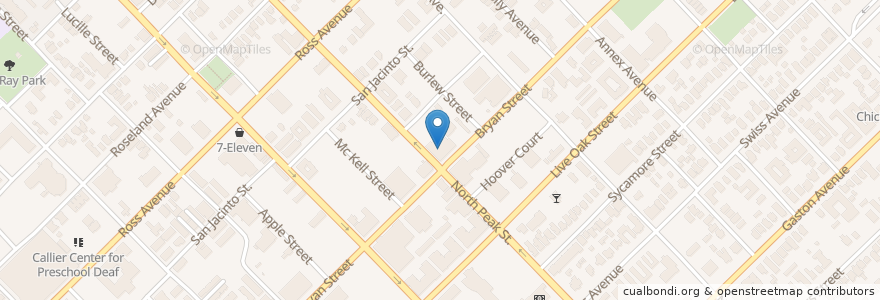 Mapa de ubicacion de Bangkok City Restaurant en 미국, 텍사스, Dallas, Dallas County.