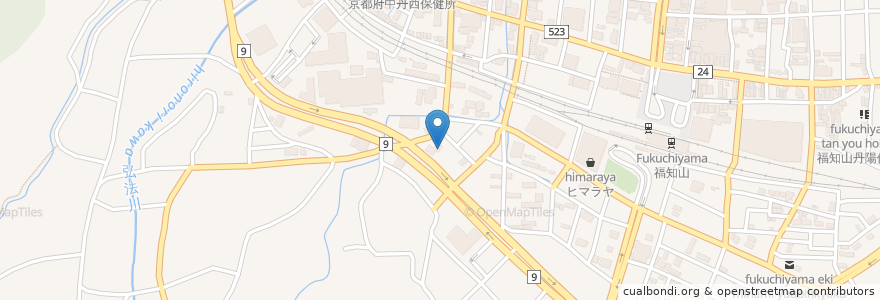 Mapa de ubicacion de すき家 9号福知山店 en Jepun, 京都府, 福知山市.