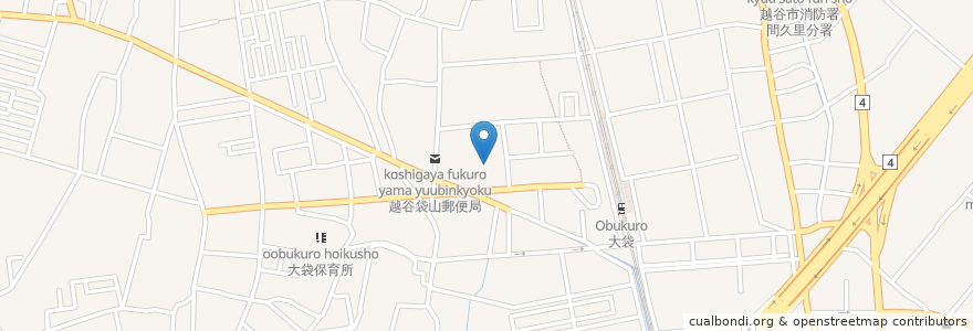 Mapa de ubicacion de セイムス en 日本, 埼玉县, 越谷市.