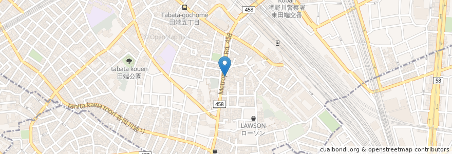 Mapa de ubicacion de 焼き鳥 清志郎 en اليابان, 東京都, 北区.