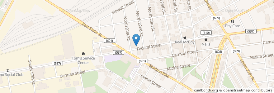 Mapa de ubicacion de Covenant House en United States, New Jersey, Camden County, Camden.