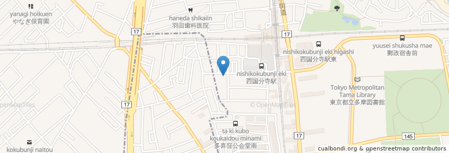 Mapa de ubicacion de クルミドコーヒー en ژاپن, 東京都, 国分寺市, 府中市.