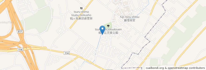 Mapa de ubicacion de 稲荷庵 en Japan, Präfektur Saitama, 鶴ヶ島市.