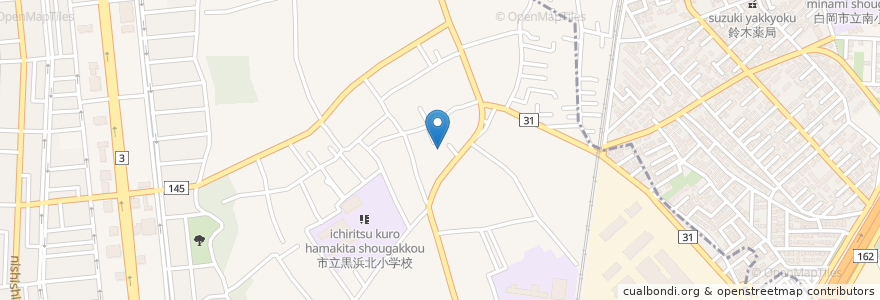 Mapa de ubicacion de 南新宿自治会館 en Япония, Сайтама, 蓮田市, 白岡市.