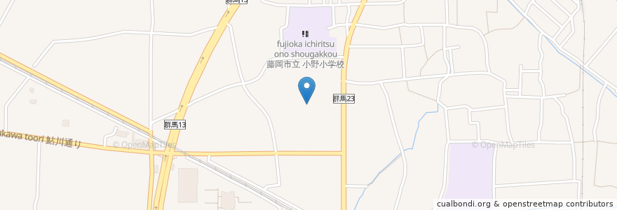 Mapa de ubicacion de クスリのアオキ 藤岡森店 en Japan, Präfektur Gunma, 藤岡市.